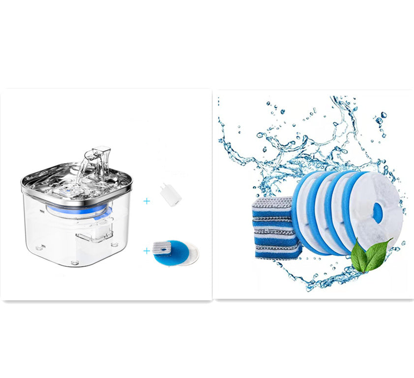 Fontaine Intelligente pour Chats et Chiens – Distributeur Automatique d’Eau en Acier Inoxydable
